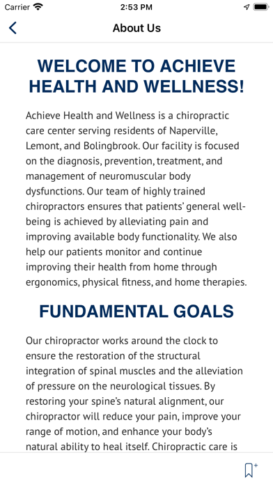 Achieve Health & Wellness Screenshot