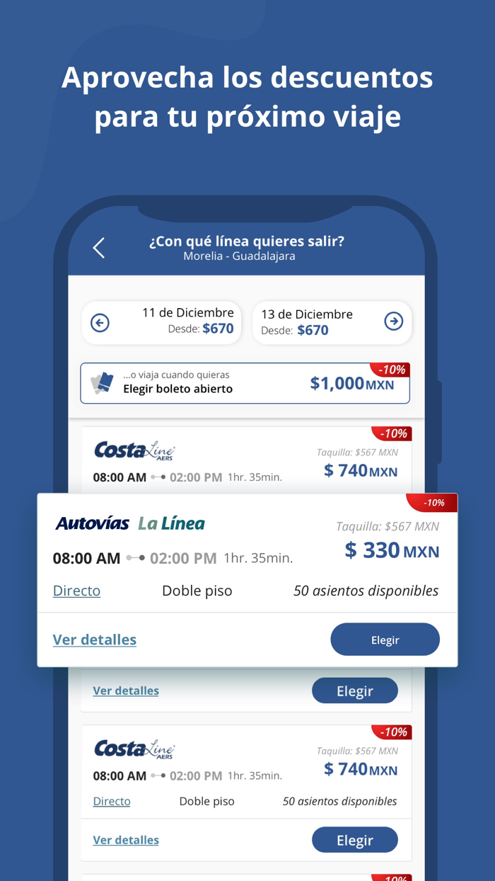 CostaLine - Rutas en Autobus