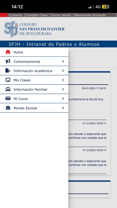 Colegio SFJH Screenshot