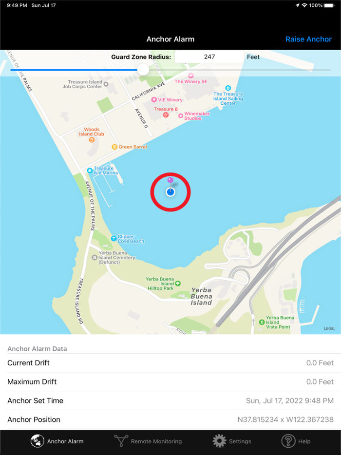 Anchor Alarm for Boaters