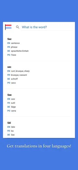 Game screenshot Words Luxembourgish Dictionary apk