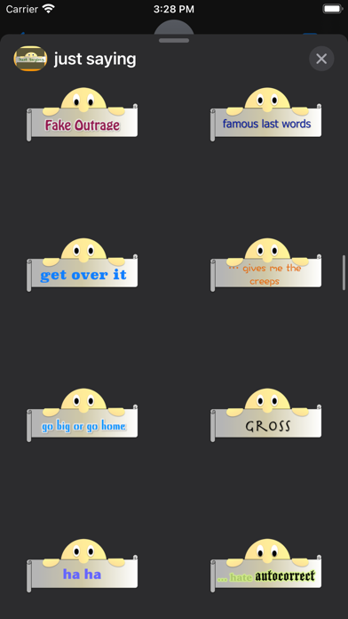 Just Saying Stickers Screenshot