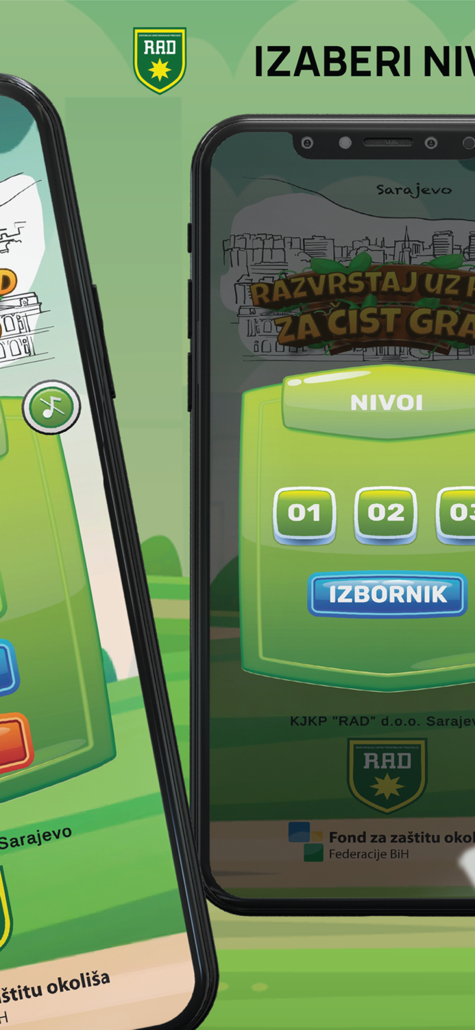 Razvrstaj uz RAD za cist grad