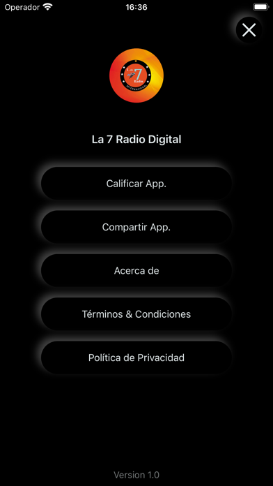 La 7 Radio Digital Screenshot