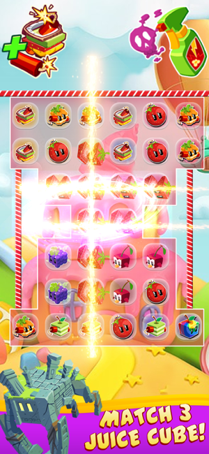 ‎Juice Cubes match 3 game Screenshot