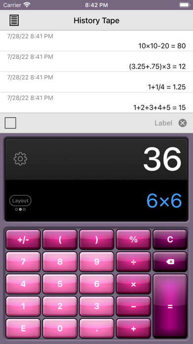 Screenshot #2 pour Calculator HD Pro Lite