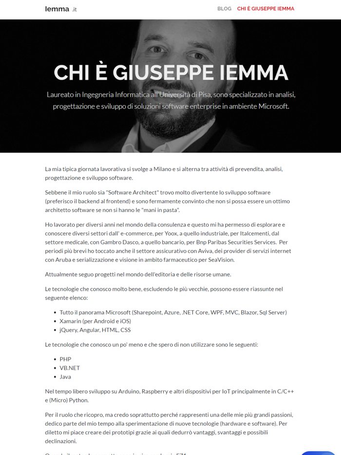 Il blog di Giuseppe Iemma