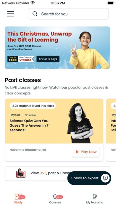 Vedantu Learning App Screenshot