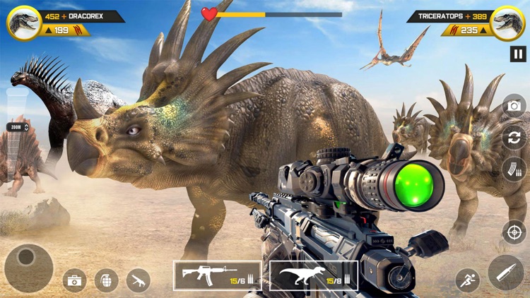 Dinosaur FPS Gun Hunting Games screenshot-3