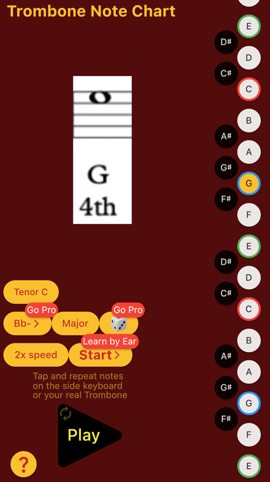 #2. Trombone Note Chart (iOS) 由: Oleg Sokolov