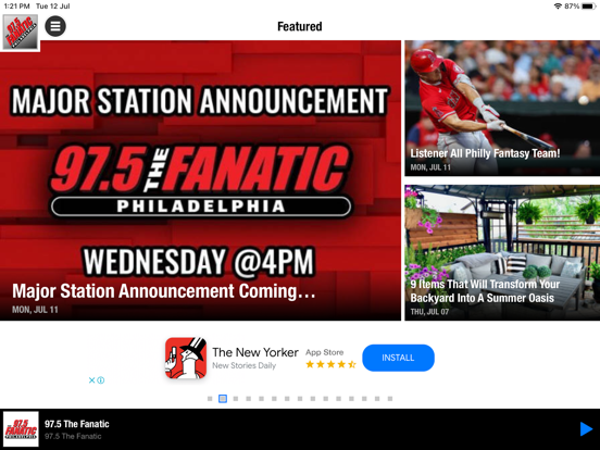97.5 The Fanatic iPad screenshot 2 - Sports app