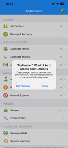MyCleaner - clean contacts screenshot #2 for iPhone