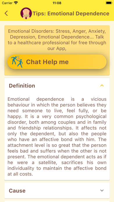 Emotional Dependency Test Screenshot