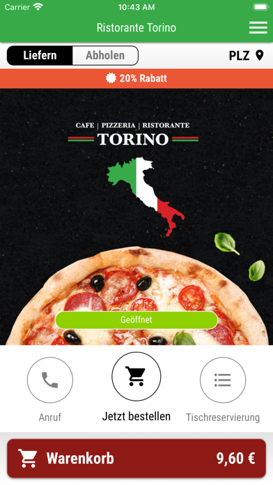 Pizzeria Torino Screenshot 1 - AppWisp.com Pizzeria Torino Screenshot 1 - AppWisp.com