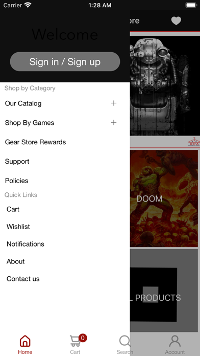 Bethesda Gear Store Screenshot