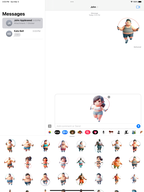 Screenshot #5 pour Skipping Stickers