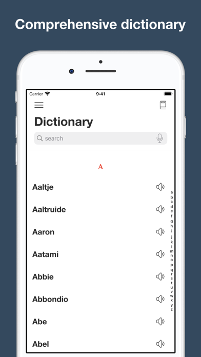 Screenshot #1 pour First Name Dictionary