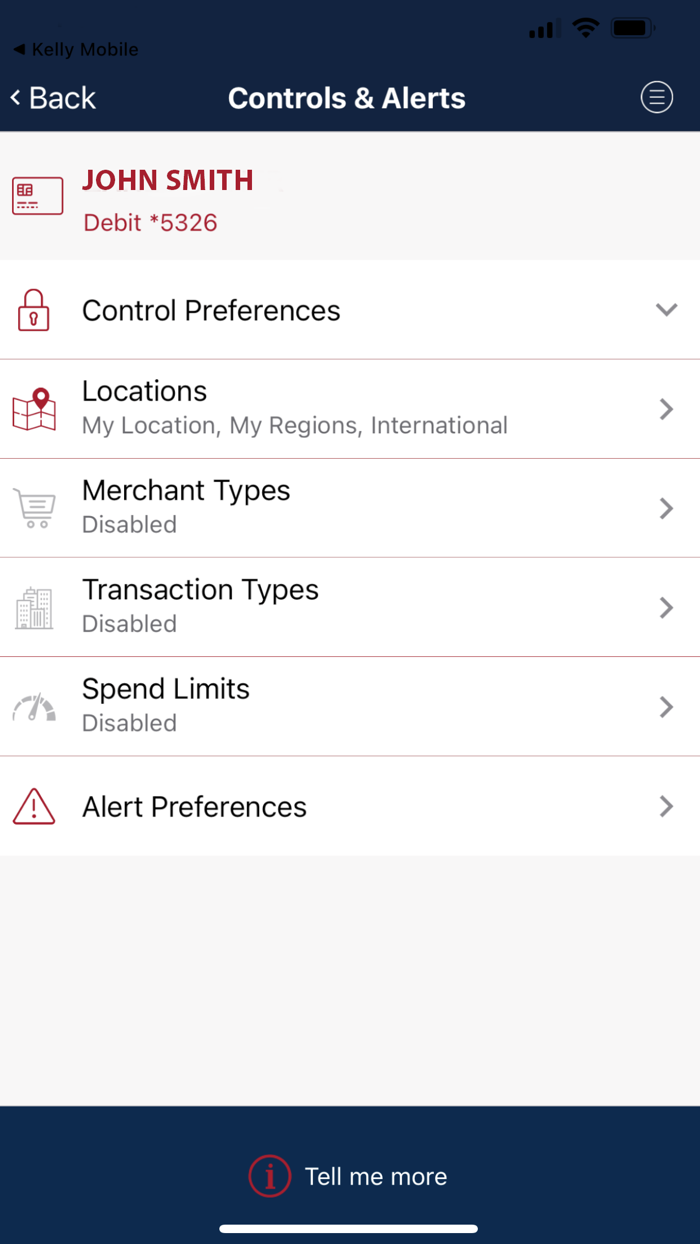 Kelly Comm FCU CardControl
