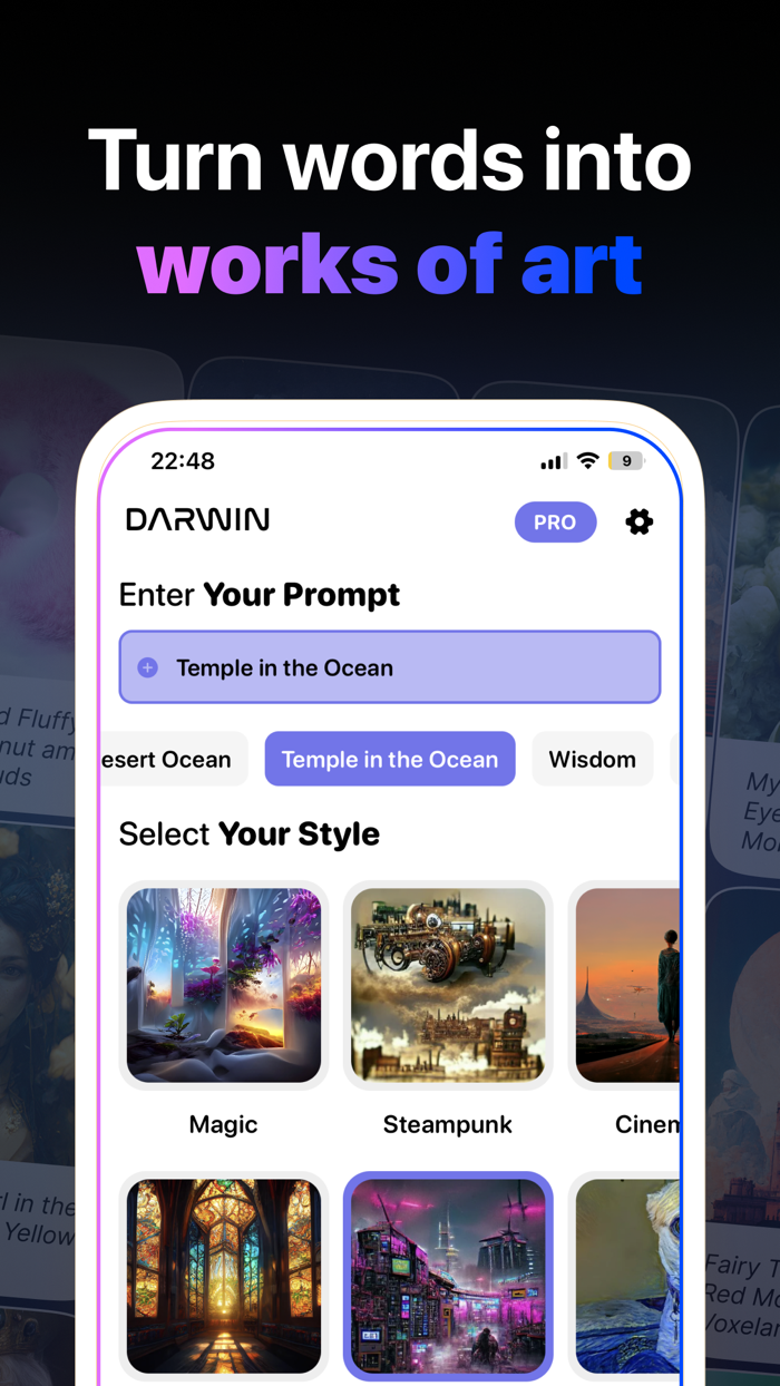 DARWIN・AI Art Generator・Paint