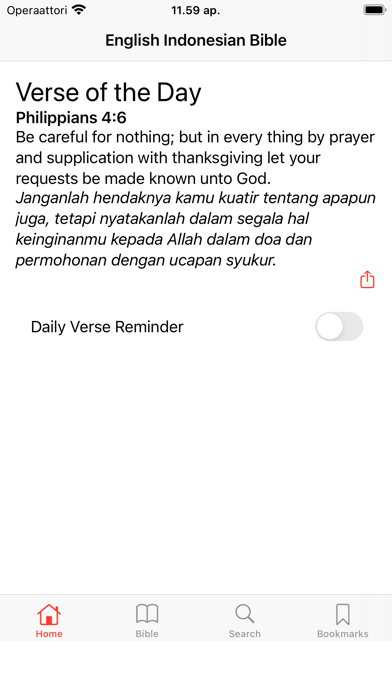 English - Indonesian Bible Screenshot