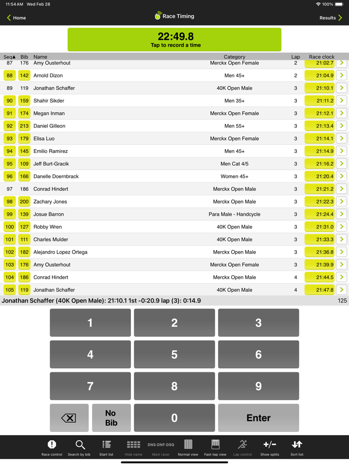 #5. Webscorer Race Timer for iPad (iOS) 由: Webscorer Inc.
