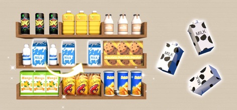 Closet Sort - Sort the goods - Uncover the intuitive 'match three' mechanic, allowing users to select identical items and witness their satisfying visual disappearance.