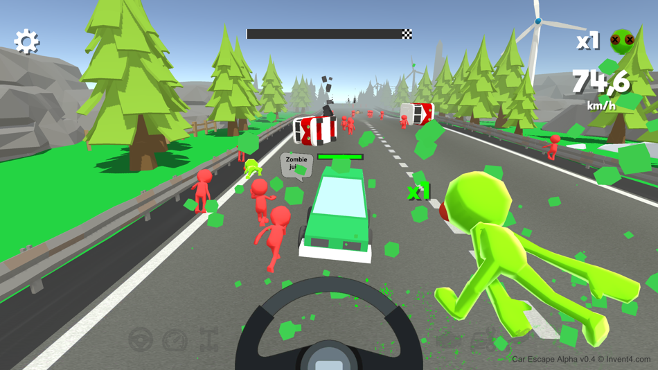 #1. Car Escape 3D Zombie Attack (iOS) By: Invent4.com
