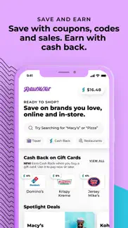 retailmenot: coupons, cashback iphone screenshot 1