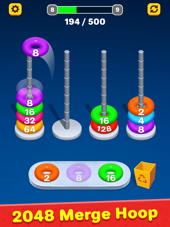 Merge Number - Stack It Game
