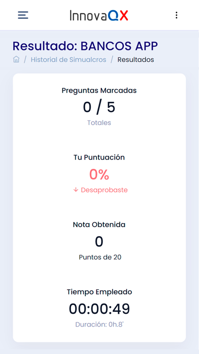 InnovaQx Bancos Screenshot
