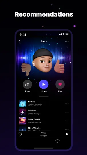 Скриншот Gradient Music: AI-Generated на iPhone 6