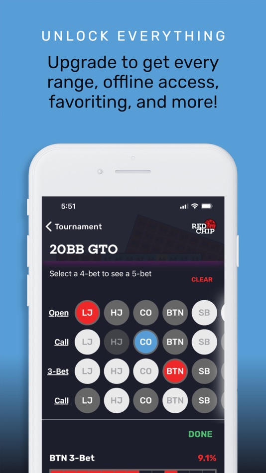 #6. GTO Poker Ranges By Red Chip (iOS) By: Red Chip Poker LLC