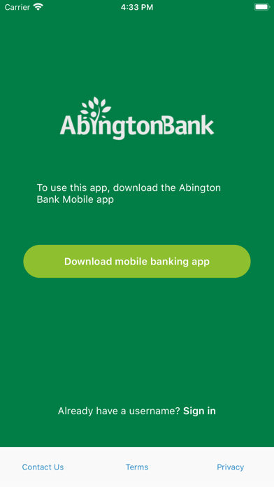 Abington Bank Card Manager Screenshot