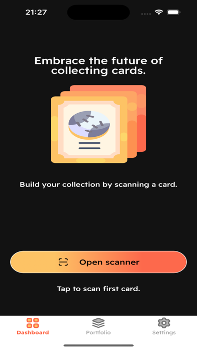 Sports Cards Scanner & Guide, Screenshot