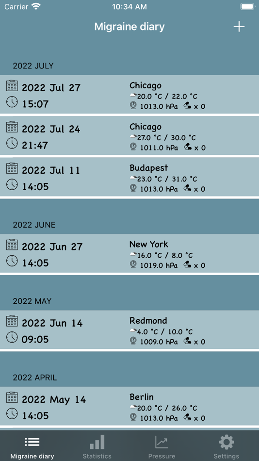 Migraine diary+ - 1.67 - (iOS)