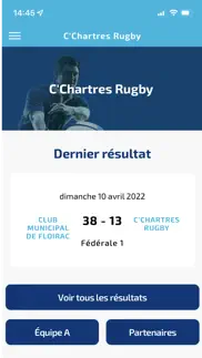 c' chartres rugby iphone screenshot 1