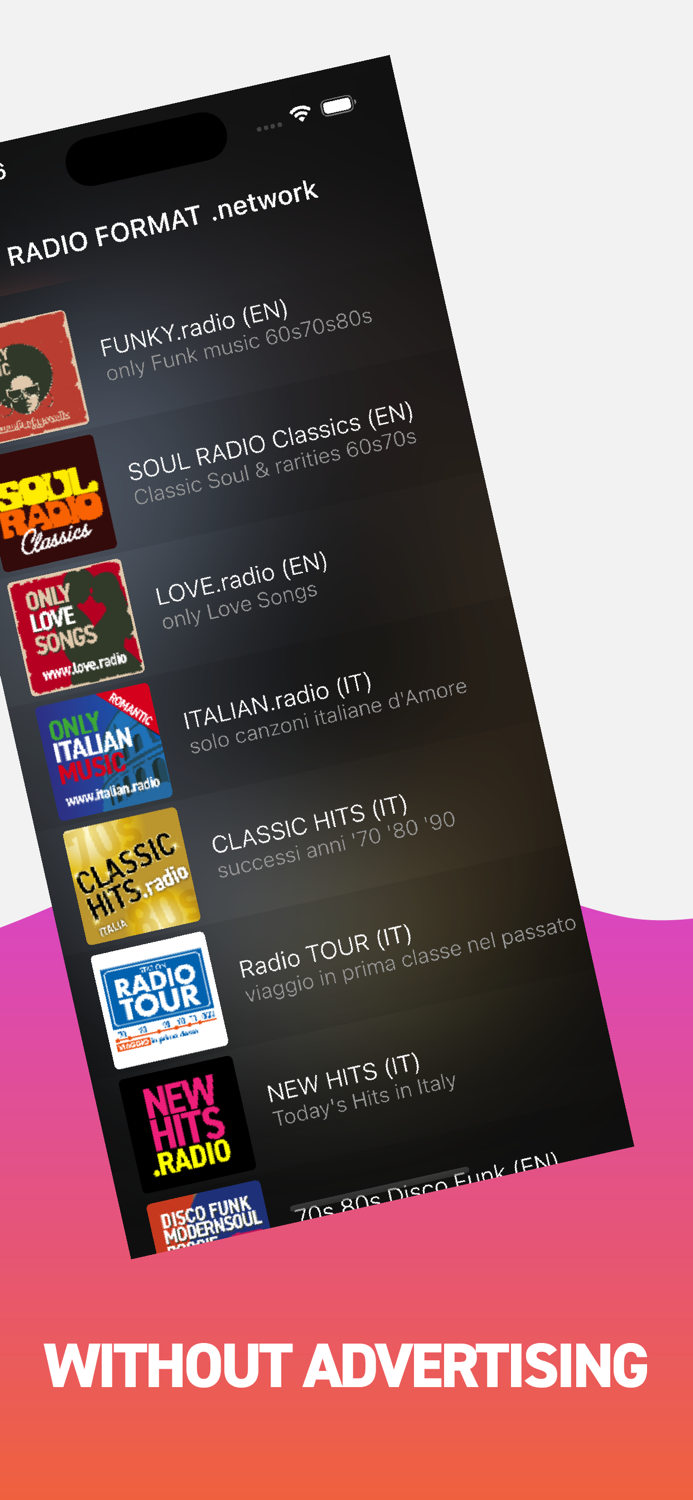 Radio Format thematic radios