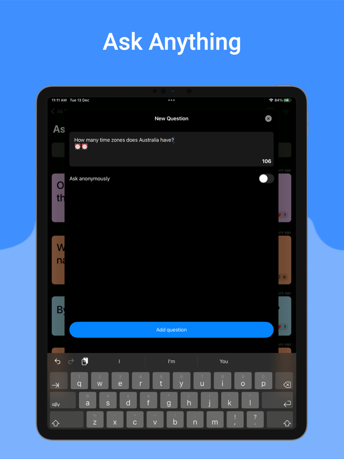 Live Questions - Ask Anything