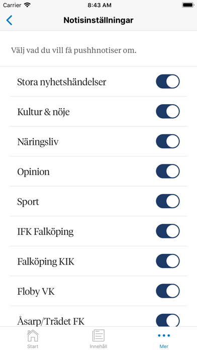 Falköpings Tidnings Nyhetsapp Screenshot