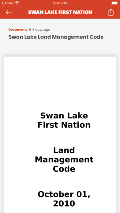 Swan Lake First Nation Screenshot