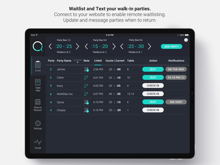 Q Host Restaurant App