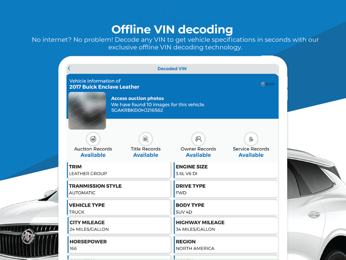 VIN Decoder and Vehicle History