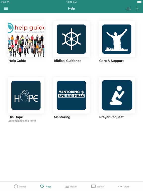 Spring Hills Baptist Church iPad screenshot 2 - Lifestyle app