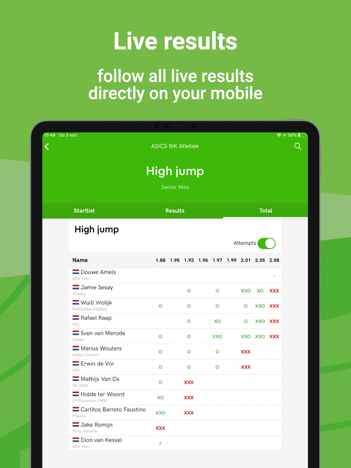 Athletics.app Atletiek.nu