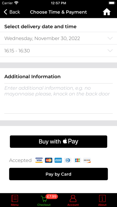 Avanti Pizza Screenshot