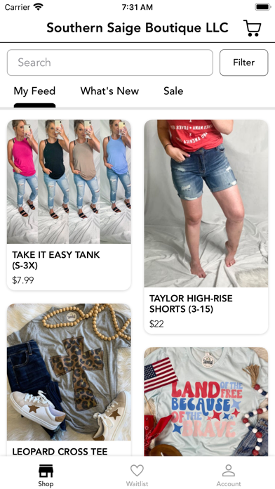 Southern Saige Boutique LLC Screenshot