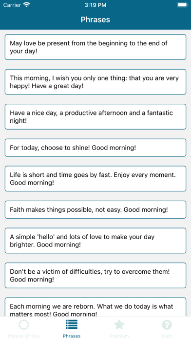 Good Morning Group Screenshot