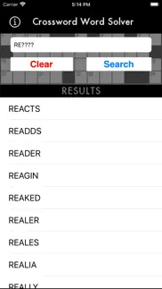 crossword word solver iphone screenshot 2