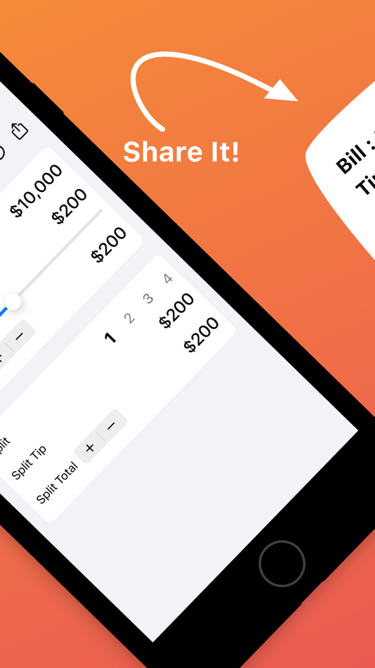 #2. Tip Calculator & Split Bill % (iOS) 由: Liger Infotech