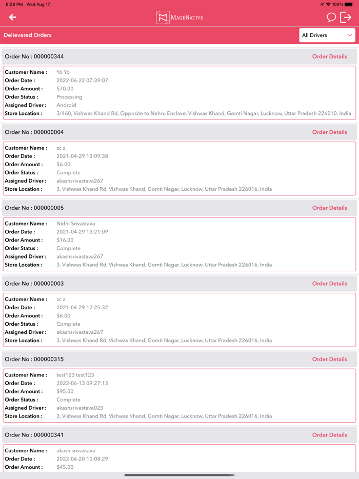 Magenative Delivery App For M2